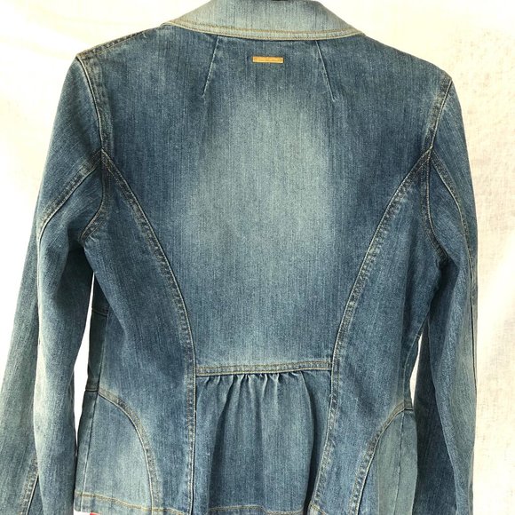 Daisy Fuentes Fitted Jean Jacket w/ Silk/Lace Tank - Picture 5 of 5